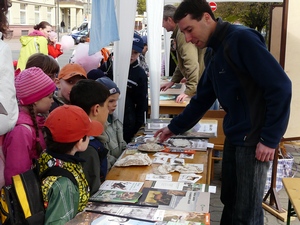 Information stand at the Earth Day in Ostrava