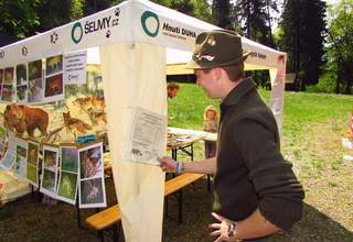 Information stand at Earth Day festival. Photo: Tomáš Krajča Information stand at Earth Day festival
