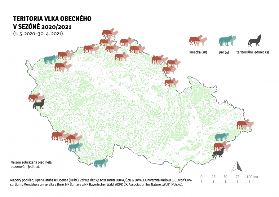 Mapa teritorií v sezoně 2020/2021